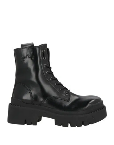 Ash Noah Woman Ankle Boots Black Size 9 Leather