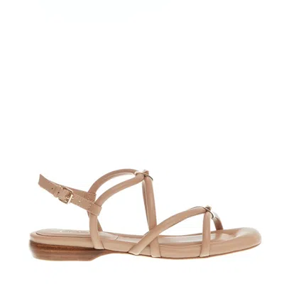 Ash Nude Low Sandal With Padded Straps In Rosa Pastello