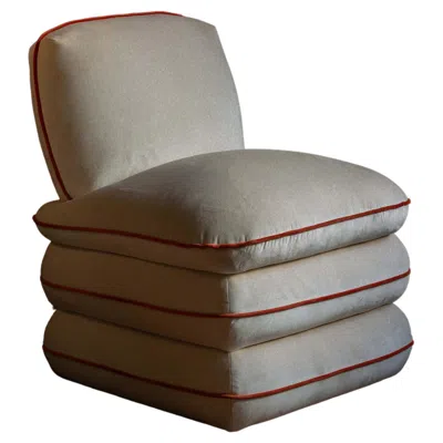 Pre-owned Ash Nyc Pillow Chair By Ash - Cream Velvet In White