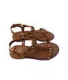Ash Patsy Stud-embellished Sandals In Brown