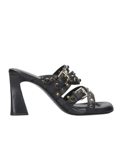 Ash Open-toed High-heeled Sandals In Nero Scuri