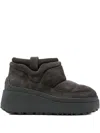 Ash Padded Platform Boots In Brown