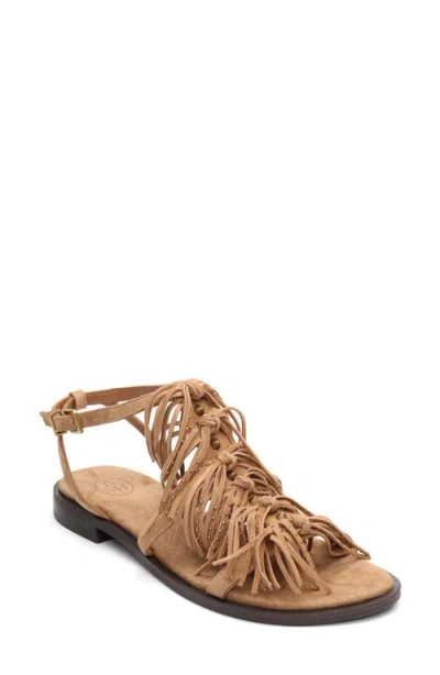 Ash Panic Fringe Sandal In Brown