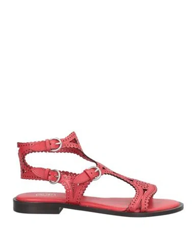Ash Paprika 05 Woman Sandals Red Size 8 Leather