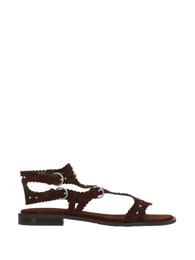 Ash Paprika Sandals In Burgundy