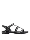 Ash Parka Stud-embellished Sandals In Black