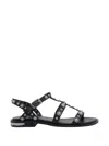 Ash Parka Stud-embellished Sandals In Black