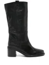 Ash Penelope 70mm Leather Boots In Black