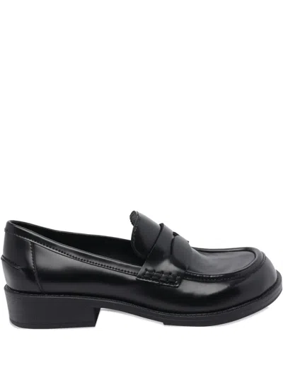 Ash Penny-slot Loafers In Black
