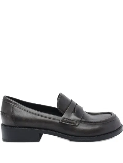 Ash Penny-slot Loafers In Black