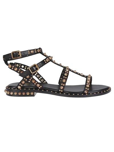 Ash Pepsy Sandals In Black/sungold