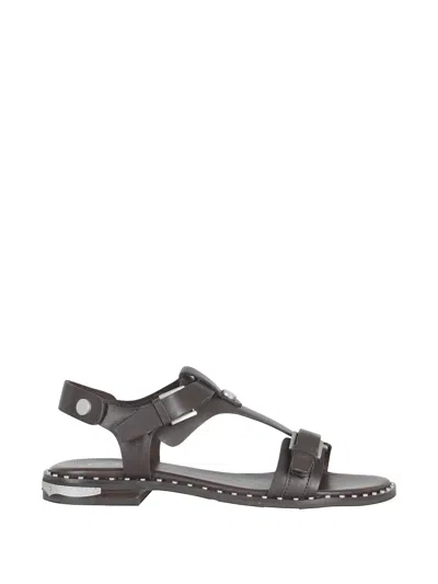 Ash Piper Stud-embellished Buckle-strap Sandals In Brown