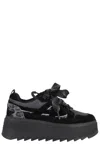 Ash Platform Sneakers With Suede Inserts In Black