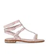 Ash Woman Sandals Light Pink Size 5 Soft Leather In Pink