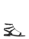 Ash Play Bis Model Sandal With Black Leather Straps In Black