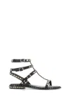 Ash Play Studded Leather Sandals In Black