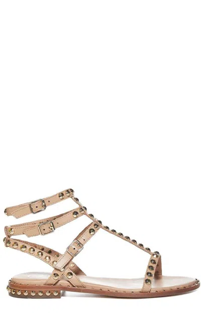 Ash Play Stud Embellished Sandals In White