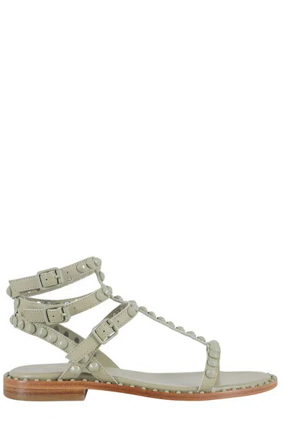 Ash Playbis Embellished Sandals In Green