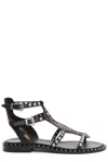 Ash Plaza Round-toe Sandals In Black