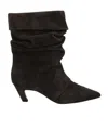 Ash Pointed Ankle Boots In Black