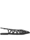 Ash Pointed-toe Studded Shoes In Black