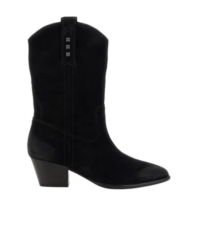 Ash Woman Ankle Boots Black Size 6 Leather