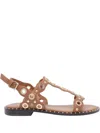 Ash Flat Sandals With Wave Pattern In Brown