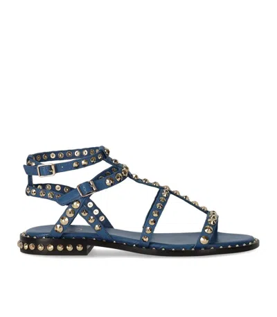 Ash Precious Blue Flat Sandal