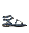Ash Precious Blue Flat Sandal In Blue