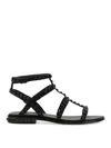 Ash Women's Pulp Studded Leather Sandals In Black