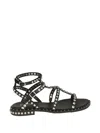 Ash Precious Stud-embellished Cage Sandals In Black