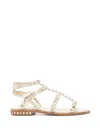 Ash Precious Stud-embellished Gladiator Sandals In Neutral