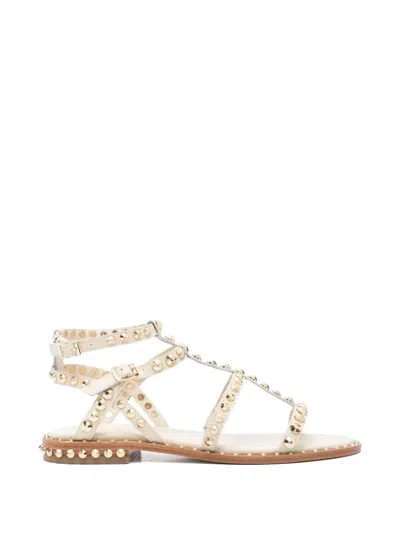 Ash Precious Stud-embellished Gladiator Sandals In Neutral