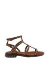 Ash Precious Stud-embellished Sandals In Brown