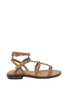 Ash Precious Stud-embellished Sandals In Neutral
