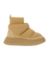 Ash Short Ankle Boots With Pull Tab And Ribbed Sole In Nude
