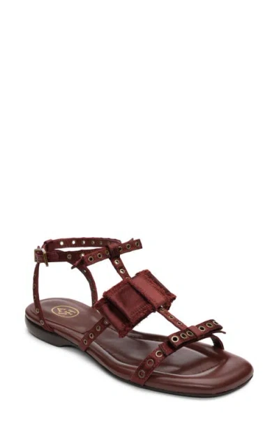 Ash Rachel Studded Ankle Strap Slide Sandal In Gold
