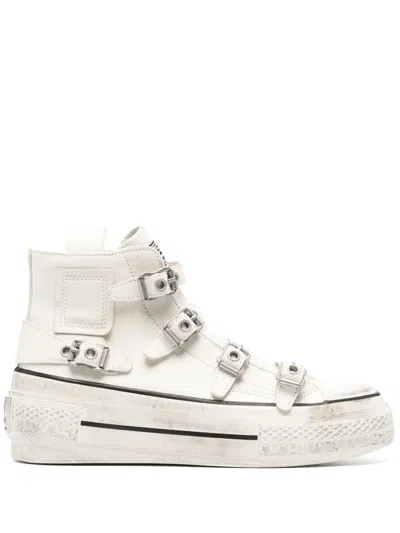 Ash High-top Sneakers With Textured Rubber Sole In Neutral