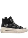 Ash Rainbow Sneakers In Black Leather In Black
