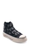 Ash Rainbow Studs High Top Platform Sneaker In Black
