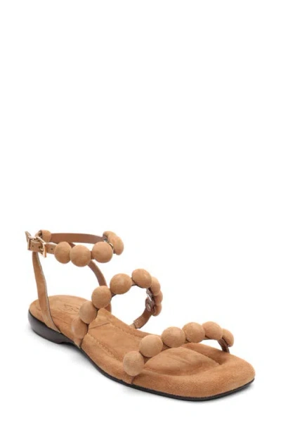 Ash Regy Pompom Sandal In Brown