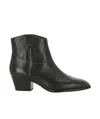 Ash Woman Ankle Boots Black Size 6 Leather In Black