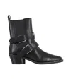 Ash Round Toe Ankle Boots In Black