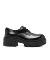 Ash Lace-up Platform Derby Shoes In Black