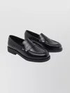 Ash Round Toe Leather Loafers Studded In Black