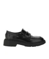 Ash Miracle Leather Studded-trim Loafers In Black