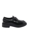 Ash Round-toe Loafers In Black