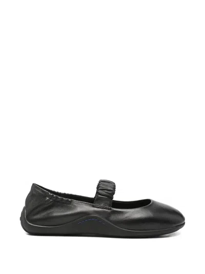 Ash Ruched-strap Leather Ballet Flats In Multi