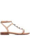 Ash Woman Sandals Sand Size 6 Soft Leather In Brown