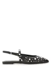 Ash Brenda Lace-up Flat Sandals In Black